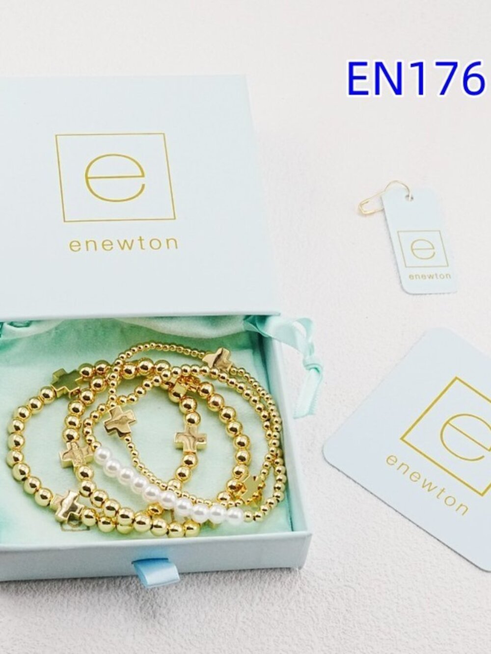 Enewton Gold Cross Bracelet Set